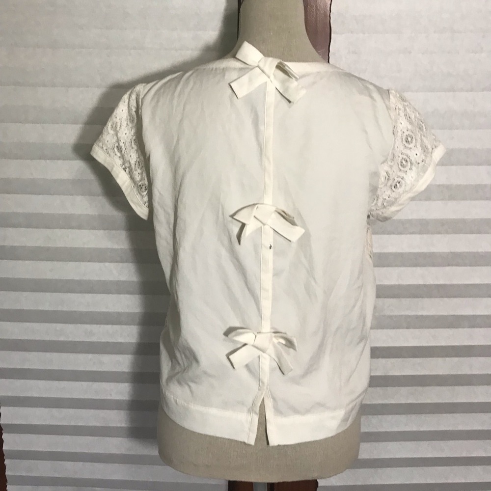 Lauren Conrad Lace With Bow Detail Shirt - Picture 2 of 3